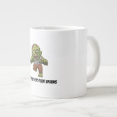Zombie-Halloween-Grafik Jumbo-Tasse (Vorderseite Rechts)