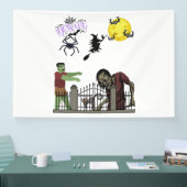 Zombie Halloween Land 4x6 Vinyl Banner (Messe)