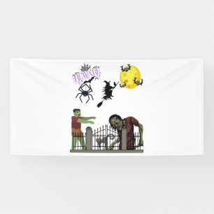 Zombie Halloween Land 4x8 Vinyl Banner
