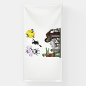 Zombie Halloween Land 4x8 Vinyl Banner (Vertikal)