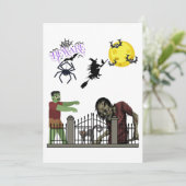Zombie Halloween Land Einladung (Stehend Vorderseite)