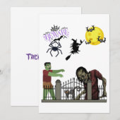Zombie Halloween Land Einladung (Vorne/Hinten)