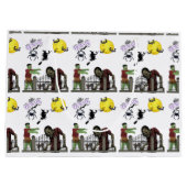 Zombie Halloween Land Große Geschenktasche Große Geschenktüte (Rückseite)