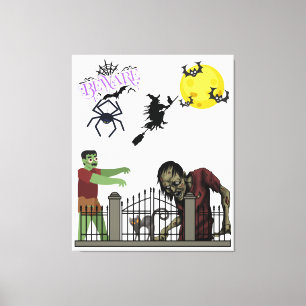 Zombie Halloween Land Wall Art Leinwanddruck