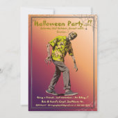 Zombie Halloween-Party Einladung (Vorderseite)