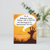 Zombie Halloween-Party Einladung (Stehend Vorderseite)