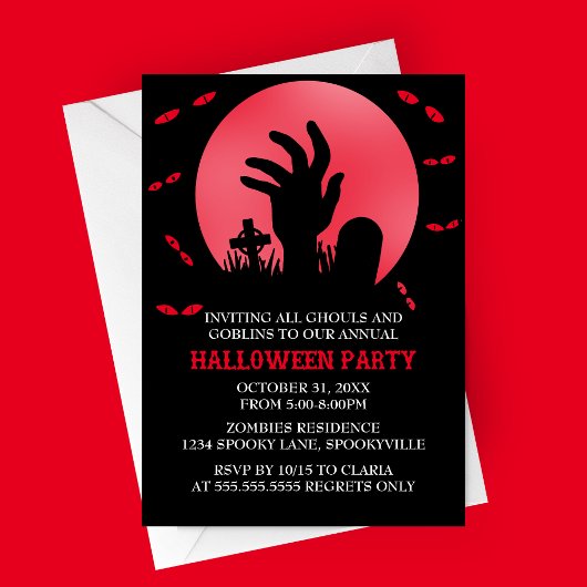 Zombie Halloween-Party Einladung