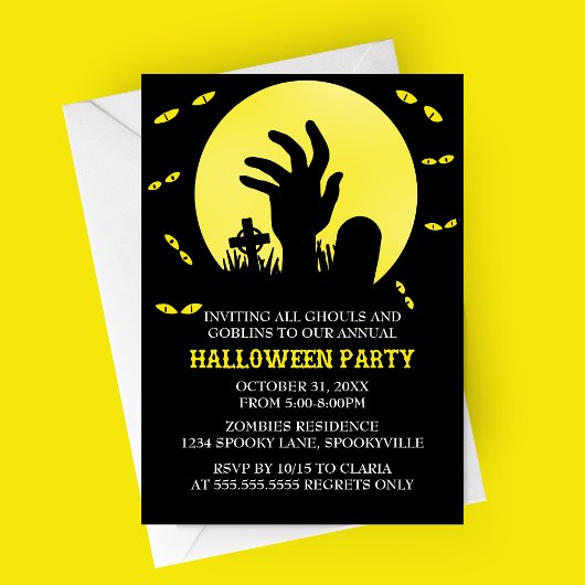 Zombie Halloween-Party Einladung