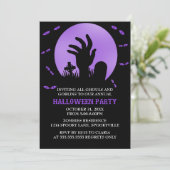 Zombie Halloween-Party Einladung (Stehend Vorderseite)