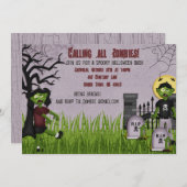 Zombie Halloween-Party Einladung (Vorne/Hinten)