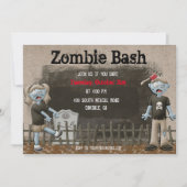 Zombie Halloween-Party Einladung (Vorderseite)