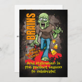 Zombie Halloween-Party Einladungen (Vorne/Hinten)