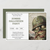 Zombie Halloween-Party Einladungen (Vorne/Hinten)