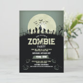 Zombie Halloween-Party Kostüme Horror Einladung (Stehend Vorderseite)