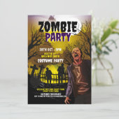 Zombie Halloween-Party Kostüme Horror Einladung (Stehend Vorderseite)