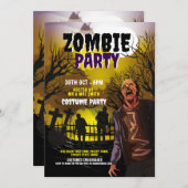 Zombie Halloween-Party Kostüme Horror Einladung (Vorne/Hinten)