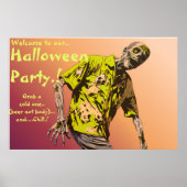 Zombie Halloween-Party Poster (Vorne)
