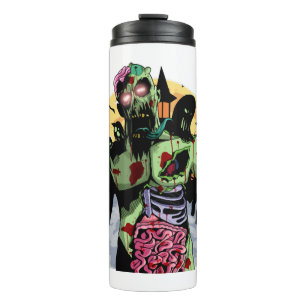 Zombie Halloween T-ShirtScary Zombie Halloween Thermosbecher