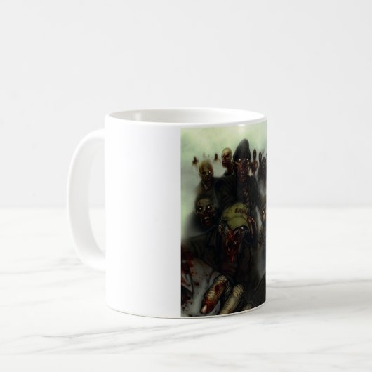 Zombie-Halloween-Tasse Kaffeetasse (Vorderseite Links)