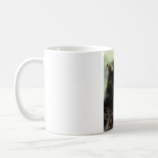 Zombie-Halloween-Tasse Kaffeetasse (Links)