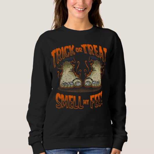 Zombie Halloween Trick oder Behandlung Niedlich Sweatshirt (Vorderseite)