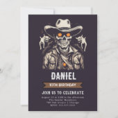 Zombie Halloween Western Einladung zum Geburtstag (Vorderseite)