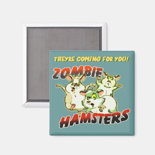 ZOMBIE HAMSTERS MAGNET (Vorderseite/Rückseite)