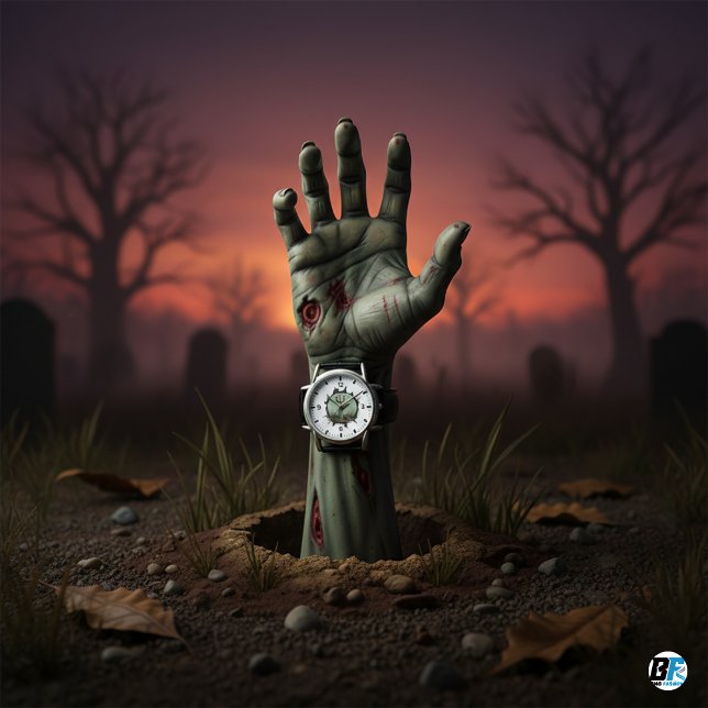 Zombie Hand Breaking through Ground Vintag 2025 Armbanduhr (Von Creator hochgeladen)