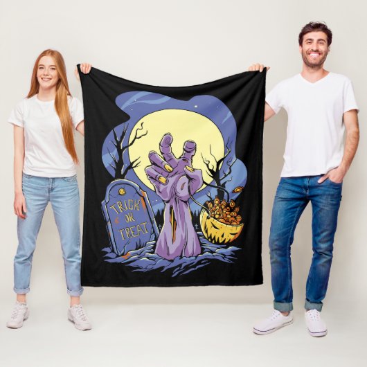 Zombie Hand Halloween Fleecedecke (Beispiel)