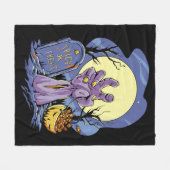 Zombie Hand Halloween Fleecedecke (Vorderseite (Horizontal))