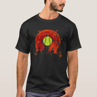 Zombie Hand Holding Softball Ball Zombie Halloween T-Shirt
