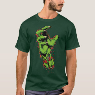 Zombie-Hand-Horror-Grafik-T-Shirt-Design T-Shirt