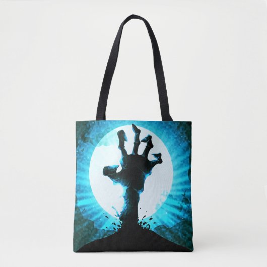 Zombie Hand in Mondlicht Tasche (Vorderseite)