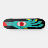 Zombie Hand mit Mundvektor Illustration Skateboard (Horizontal)
