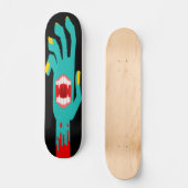 Zombie Hand mit Mundvektor Illustration Skateboard (Vorderseite)