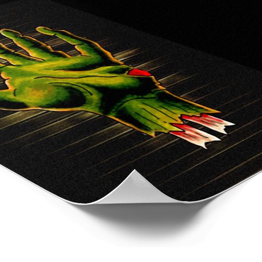 Zombie Hand Poster (Ecke)