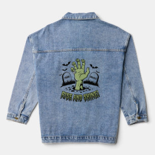 Zombie Hand Rising Halloween Design Spaß und Spook Jeansjacke