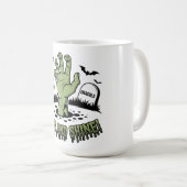 Zombie Hand Rising Halloween Design Spaß und Spook Kaffeetasse (VorderseiteRechts)