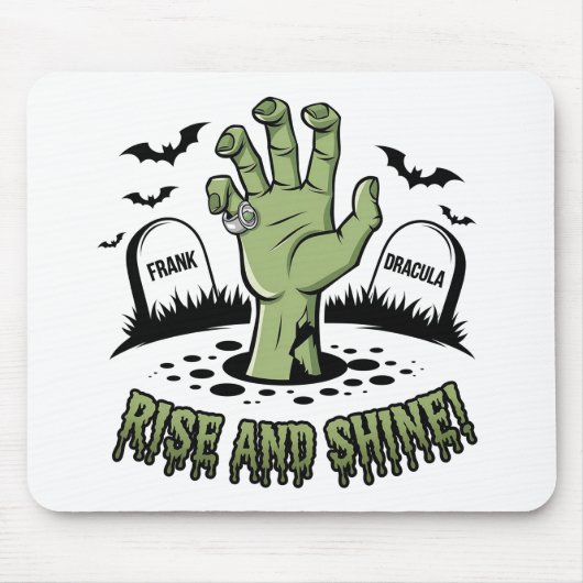 Zombie Hand Rising Halloween Design Spaß und Spook Mousepad (Vorne)