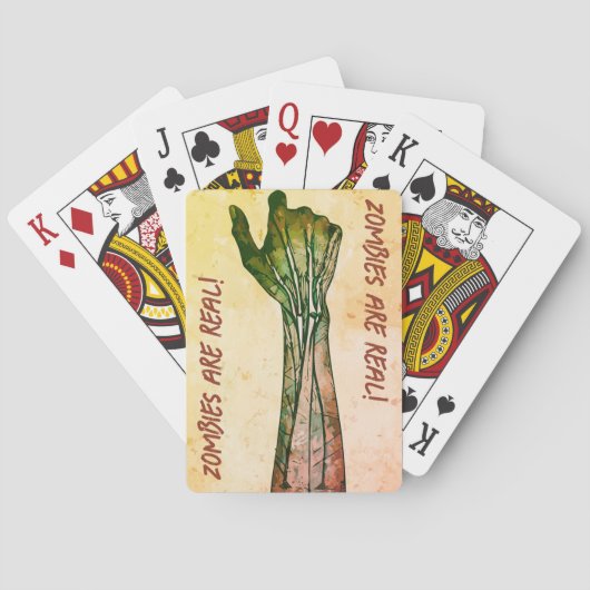 Zombie Hand Spielkarten (Rückseite)