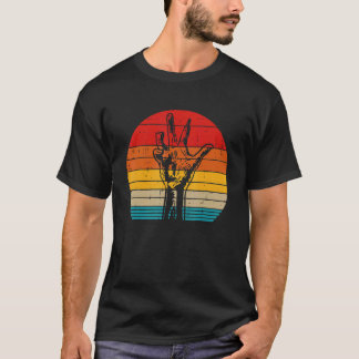 Zombie Hand Sunset Retro Halloween Kostüm Männer W T-Shirt