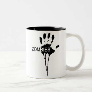 Zombie-Hand Zweifarbige Tasse