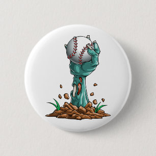Zombie Hände Baseball Lustiges Halloween Horror Gr Button