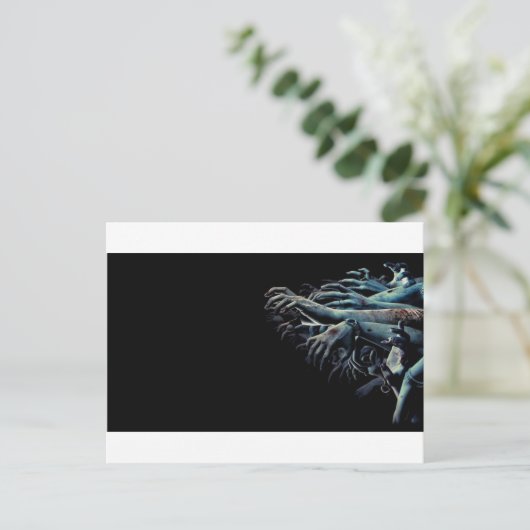 Zombie Hände Postkarte (Stehend Vorderseite)