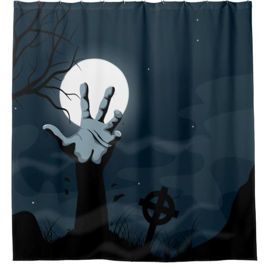 Zombie-Handhalloween-Duschvorhang Duschvorhang (Vorderseite)