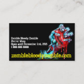 Zombie-Handherz-Visitenkarte Visitenkarte (Rückseite)
