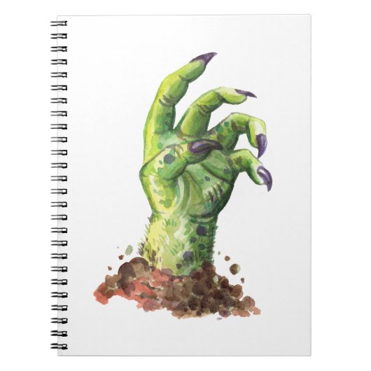 Zombie-Handkleben aus dem Boden Notizblock (Vorderseite)
