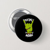 Zombie Handmetall im Knopf Button (Vorne & Hinten)