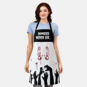 Zombie Hands and Blood Spritzer Horror Schürze (Getragen)
