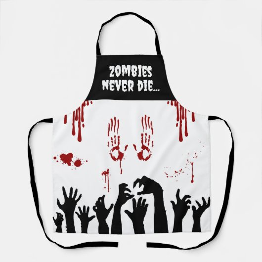 Zombie Hands and Blood Spritzer Horror Schürze (Vorderseite)